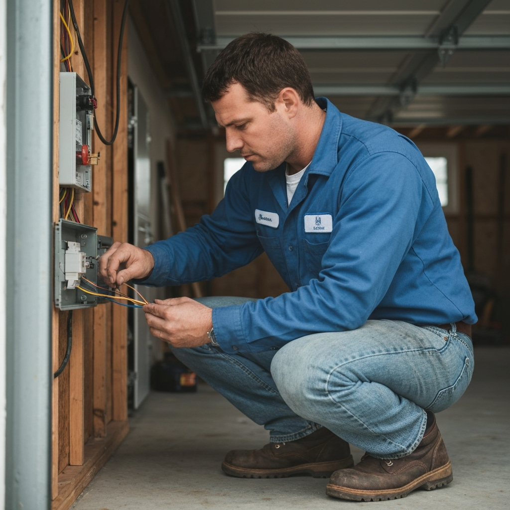 Electricians working