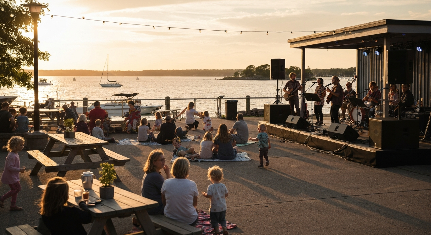Local waterfront concert